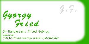 gyorgy fried business card